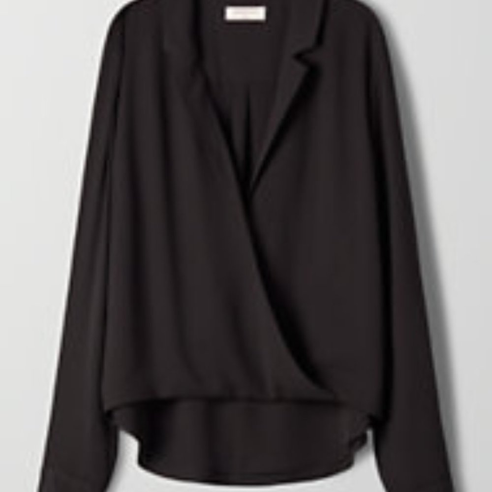 BABATON Aritiza Brett Black Blouse